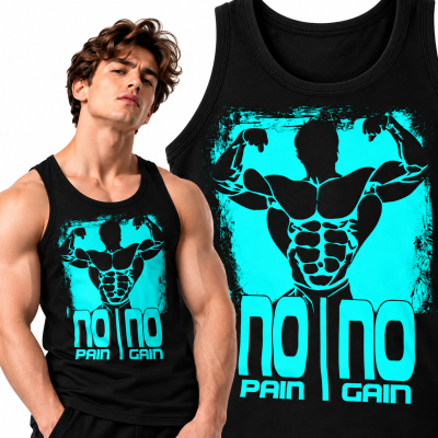 TANK TOP NA SIŁOWNIĘ  NO PAIN NO GAIN 4